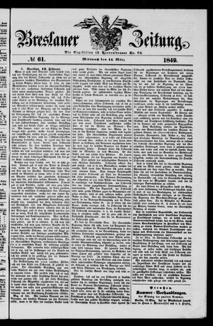 Breslauer Zeitung vom 14.03.1849
