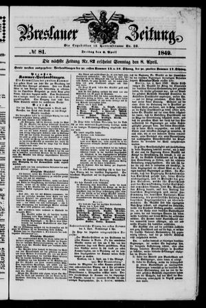 Breslauer Zeitung vom 06.04.1849