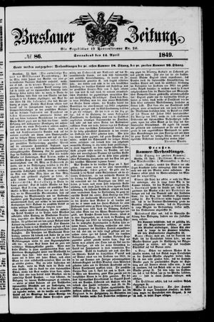 Breslauer Zeitung vom 14.04.1849