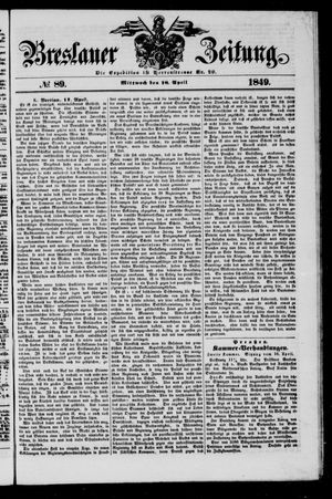 Breslauer Zeitung on Apr 18, 1849