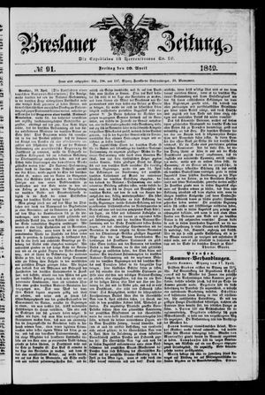 Breslauer Zeitung vom 20.04.1849