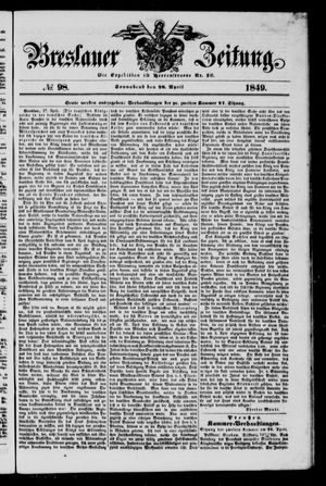 Breslauer Zeitung vom 28.04.1849