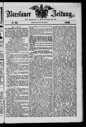 Breslauer Zeitung vom 29.04.1849