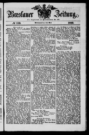 Breslauer Zeitung on May 16, 1849