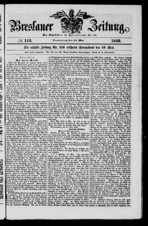 Breslauer Zeitung on May 17, 1849