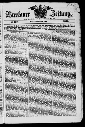 Breslauer Zeitung vom 16.06.1849