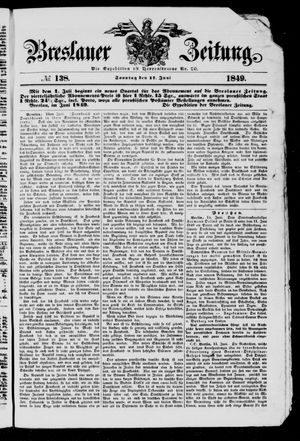 Breslauer Zeitung vom 17.06.1849