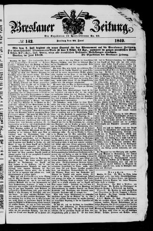 Breslauer Zeitung vom 22.06.1849