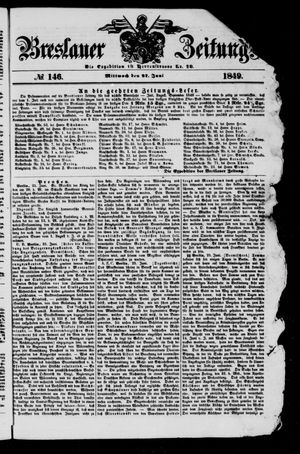 Breslauer Zeitung on Jun 27, 1849