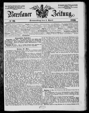 Breslauer Zeitung vom 01.04.1852