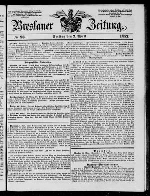 Breslauer Zeitung on Apr 2, 1852