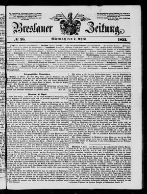 Breslauer Zeitung vom 07.04.1852
