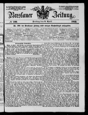 Breslauer Zeitung vom 09.04.1852