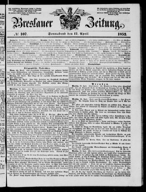 Breslauer Zeitung vom 17.04.1852