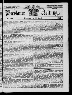 Breslauer Zeitung vom 18.04.1852