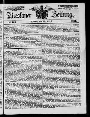 Breslauer Zeitung vom 19.04.1852
