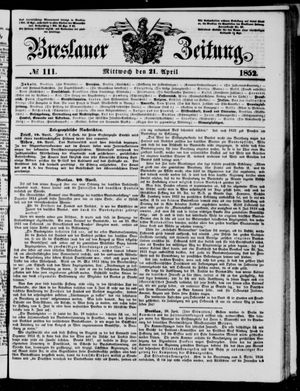 Breslauer Zeitung vom 21.04.1852