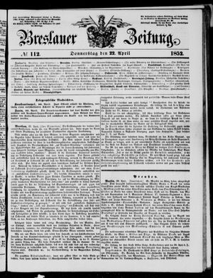 Breslauer Zeitung vom 22.04.1852