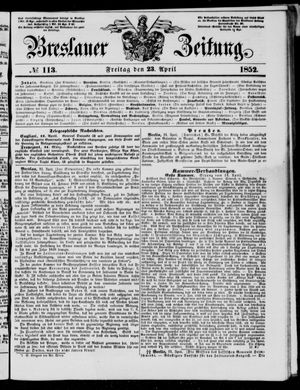 Breslauer Zeitung vom 23.04.1852