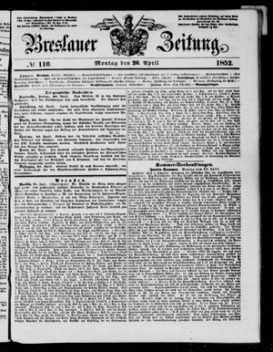 Breslauer Zeitung on Apr 26, 1852
