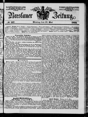 Breslauer Zeitung vom 17.05.1852