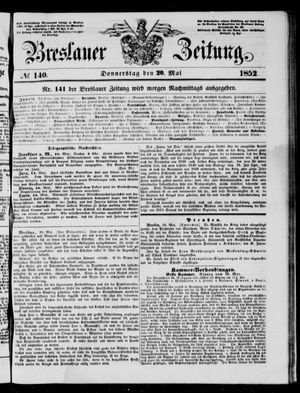 Breslauer Zeitung vom 20.05.1852
