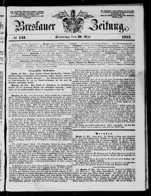 Breslauer Zeitung vom 23.05.1852