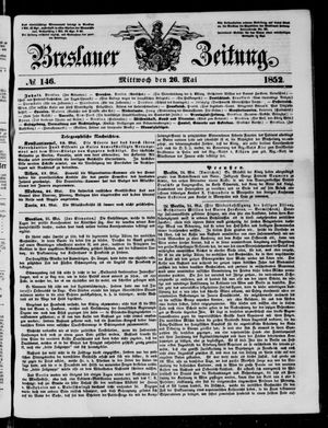 Breslauer Zeitung on May 26, 1852