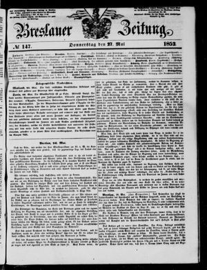 Breslauer Zeitung on May 27, 1852
