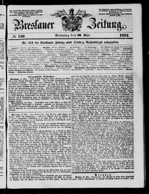 Breslauer Zeitung on May 30, 1852