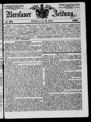 Breslauer Zeitung vom 15.06.1852