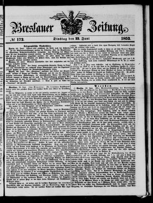 Breslauer Zeitung vom 22.06.1852