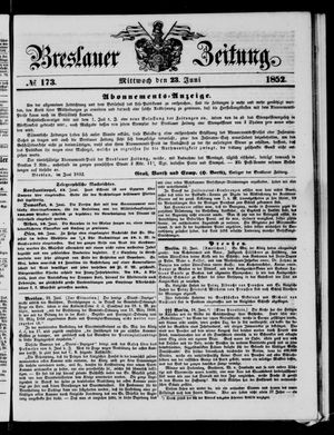 Breslauer Zeitung on Jun 23, 1852