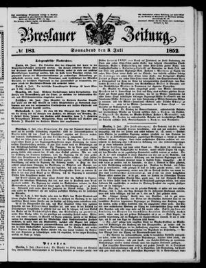 Breslauer Zeitung vom 03.07.1852