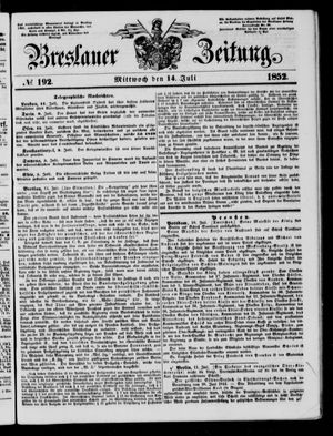 Breslauer Zeitung vom 14.07.1852