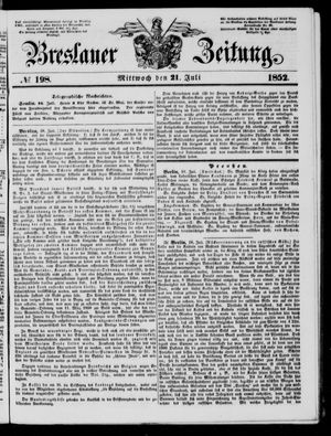 Breslauer Zeitung vom 21.07.1852