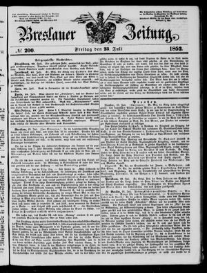 Breslauer Zeitung vom 23.07.1852