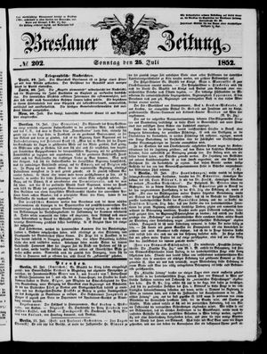Breslauer Zeitung on Jul 25, 1852