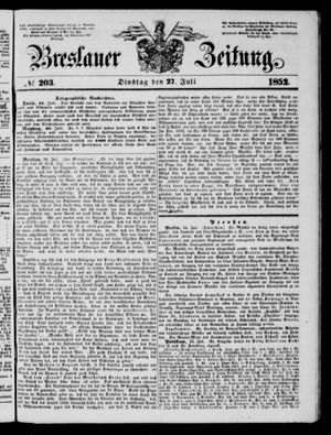 Breslauer Zeitung vom 27.07.1852