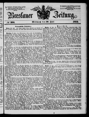 Breslauer Zeitung vom 28.07.1852