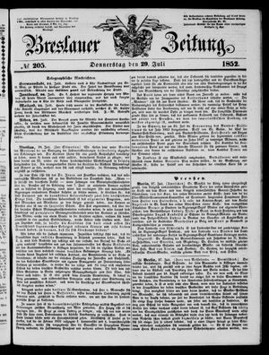 Breslauer Zeitung on Jul 29, 1852
