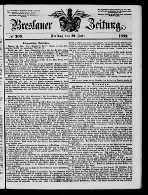 Breslauer Zeitung vom 30.07.1852