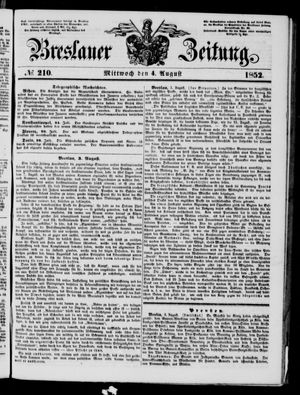 Breslauer Zeitung on Aug 4, 1852
