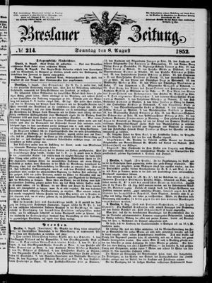 Breslauer Zeitung vom 08.08.1852