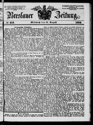 Breslauer Zeitung on Aug 11, 1852