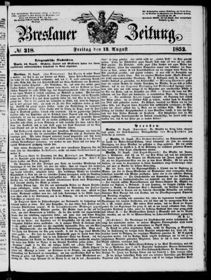 Breslauer Zeitung vom 13.08.1852