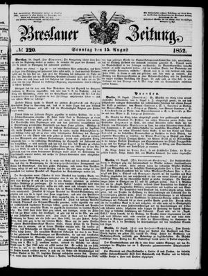 Breslauer Zeitung vom 15.08.1852
