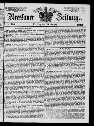 Breslauer Zeitung vom 20.08.1852