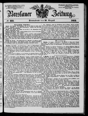 Breslauer Zeitung on Aug 21, 1852