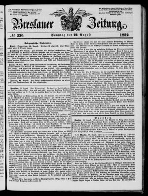 Breslauer Zeitung vom 22.08.1852
